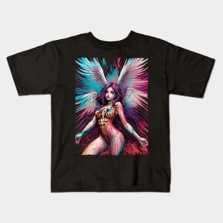 Beautiful comic book style Angel Kids T-Shirt